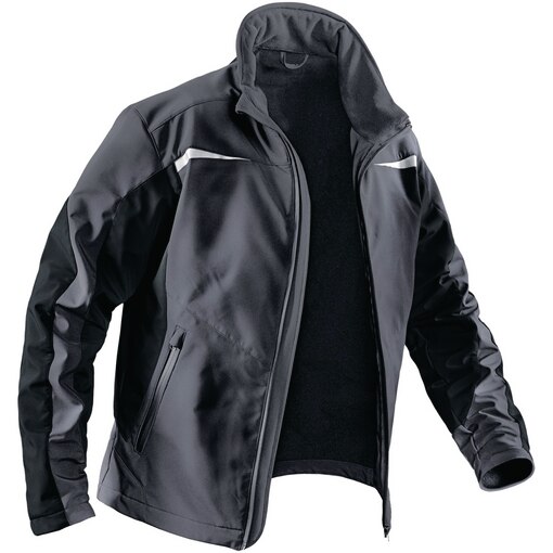 Pulsschlag Softshelljacke grau schwarz